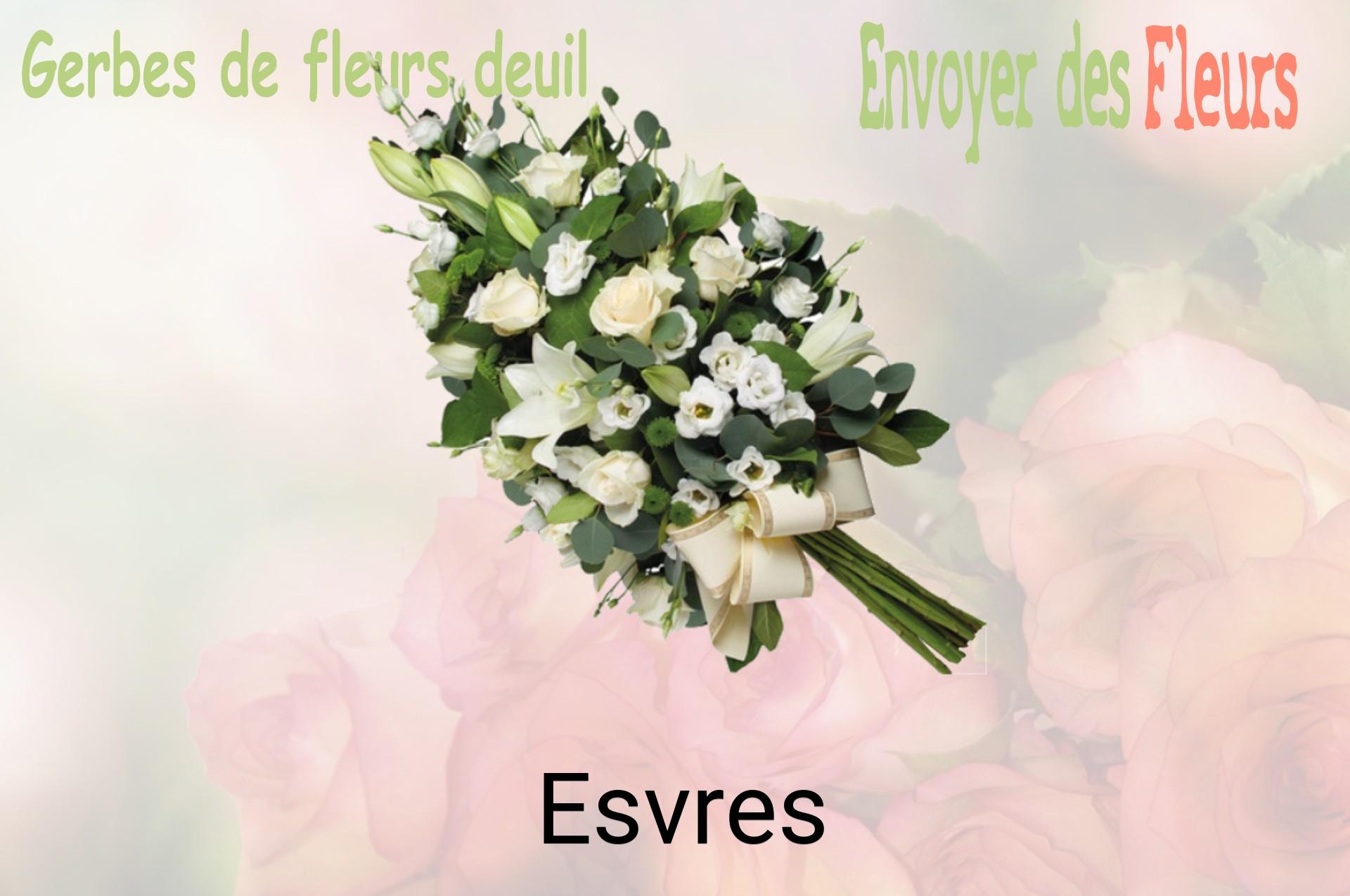 Gerbe de fleurs de deuil livrée à Esvres